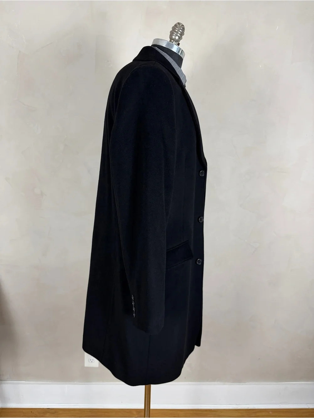 J.Crew Rivington Topcoat Italian Wool Cashmere Black Men’s 42R BS469